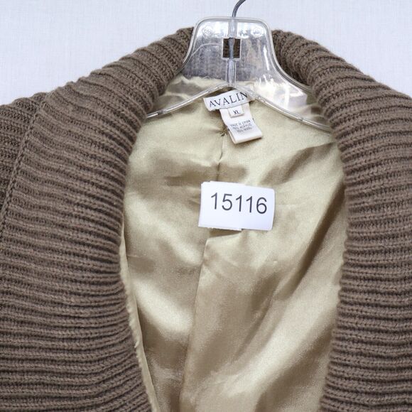 Avalin Waterfall Chunky Knit Cowl Neck Sweater Women's XL Green Gothic Gorpcore - Picture 10 of 10